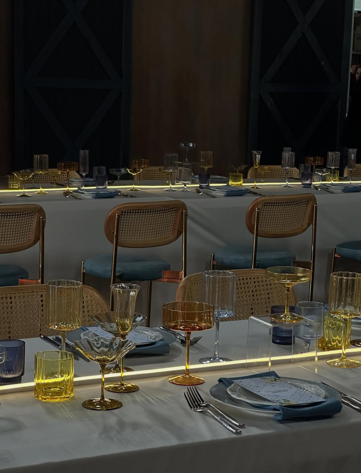 Стул Модерн Золото, Натуральный ротанг + Немного голубого