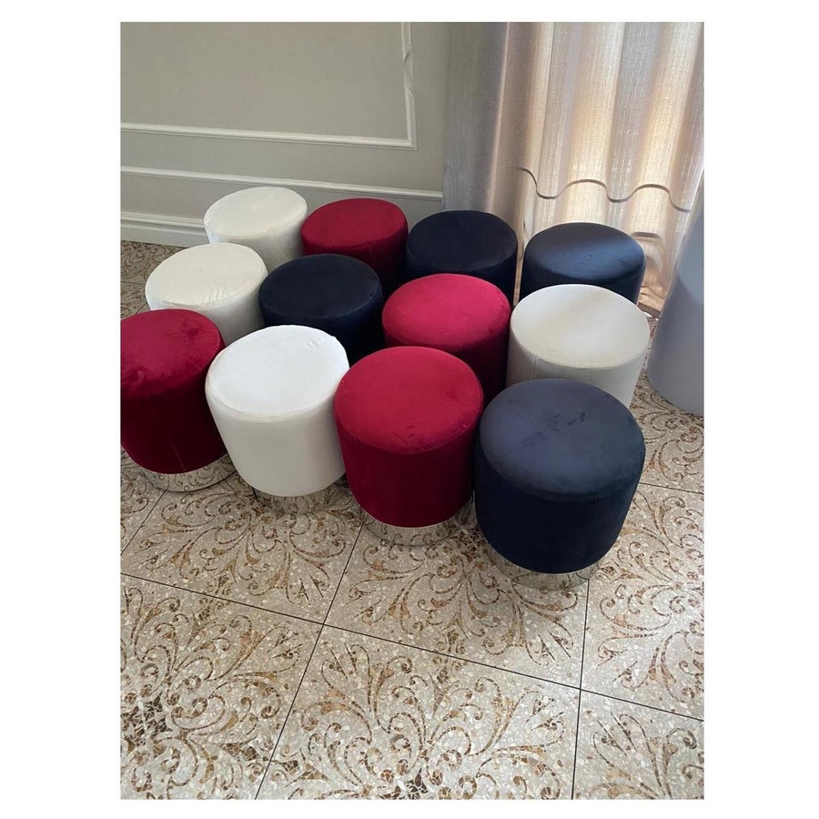 Пуф Silver, бордовый велюр - Фото миниатюра 3