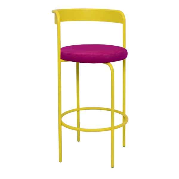 Стул барный Колори, Лимонный капкейк + Манящая фуксия