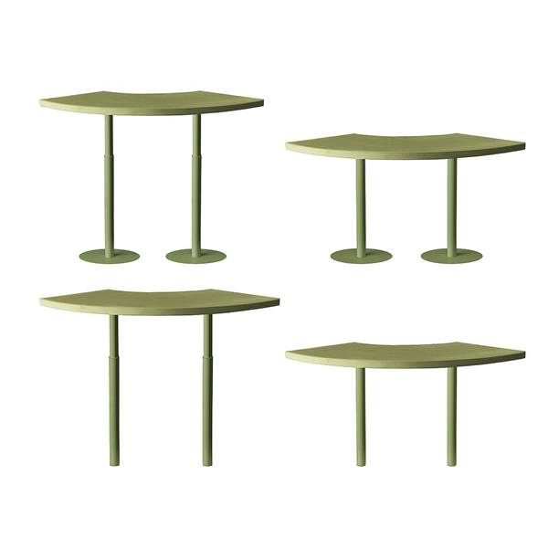 Стол коктейльный Твист Змейка С, Фисташковое пралине + Лесная поляна (телескопические ноги) - изображение 2