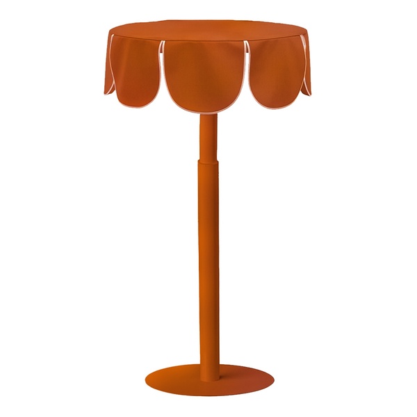 Стол "Yes, Caap" Twist Circle, тыквенный тарт + marigold, велюр (телескопическая нога) 