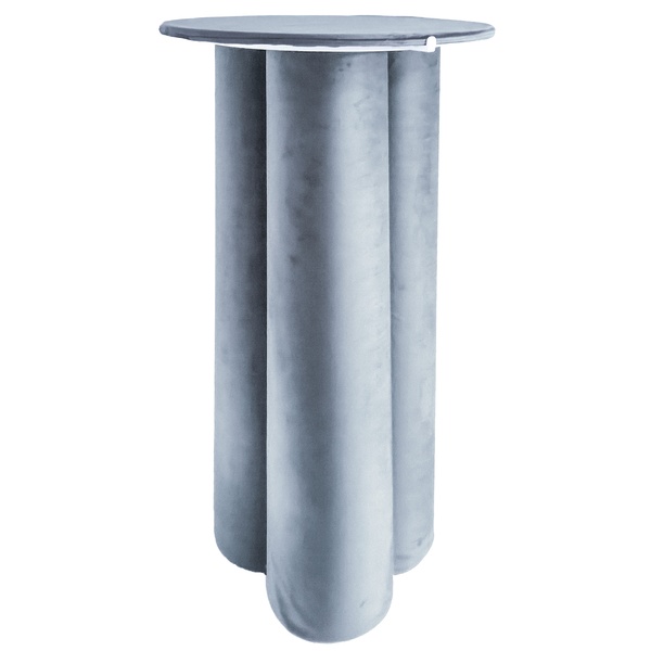 Коктейльный стол Сквош серо-голубой велюр