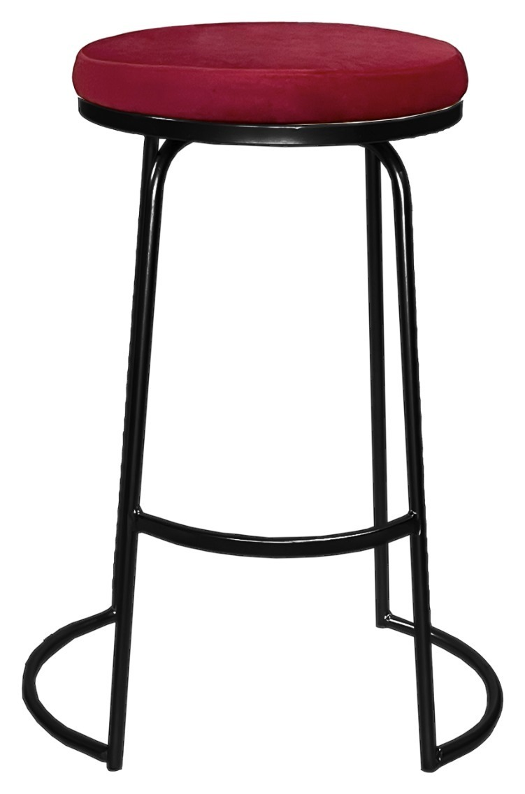 Стул барный Модерн Сэддл Бордовый + черный, перекрас  
