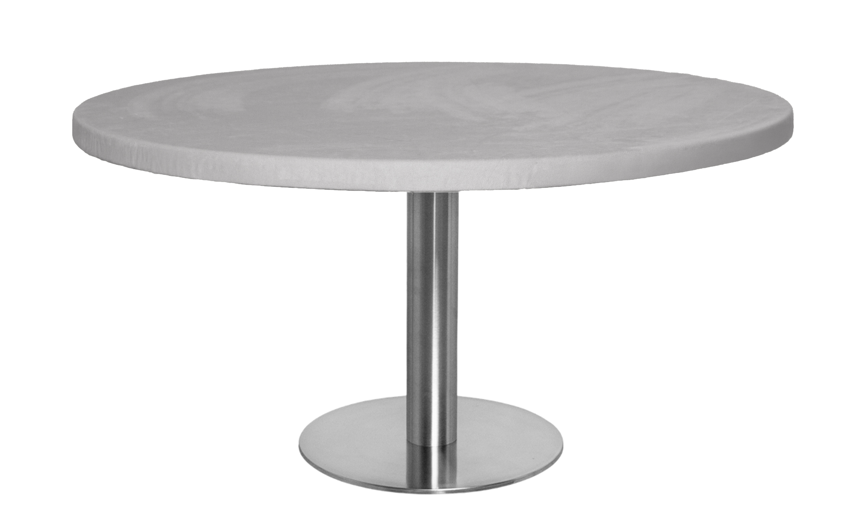 Стол Твист Круглый 43см, Серебро + столешница, 90 см Лайт грей 