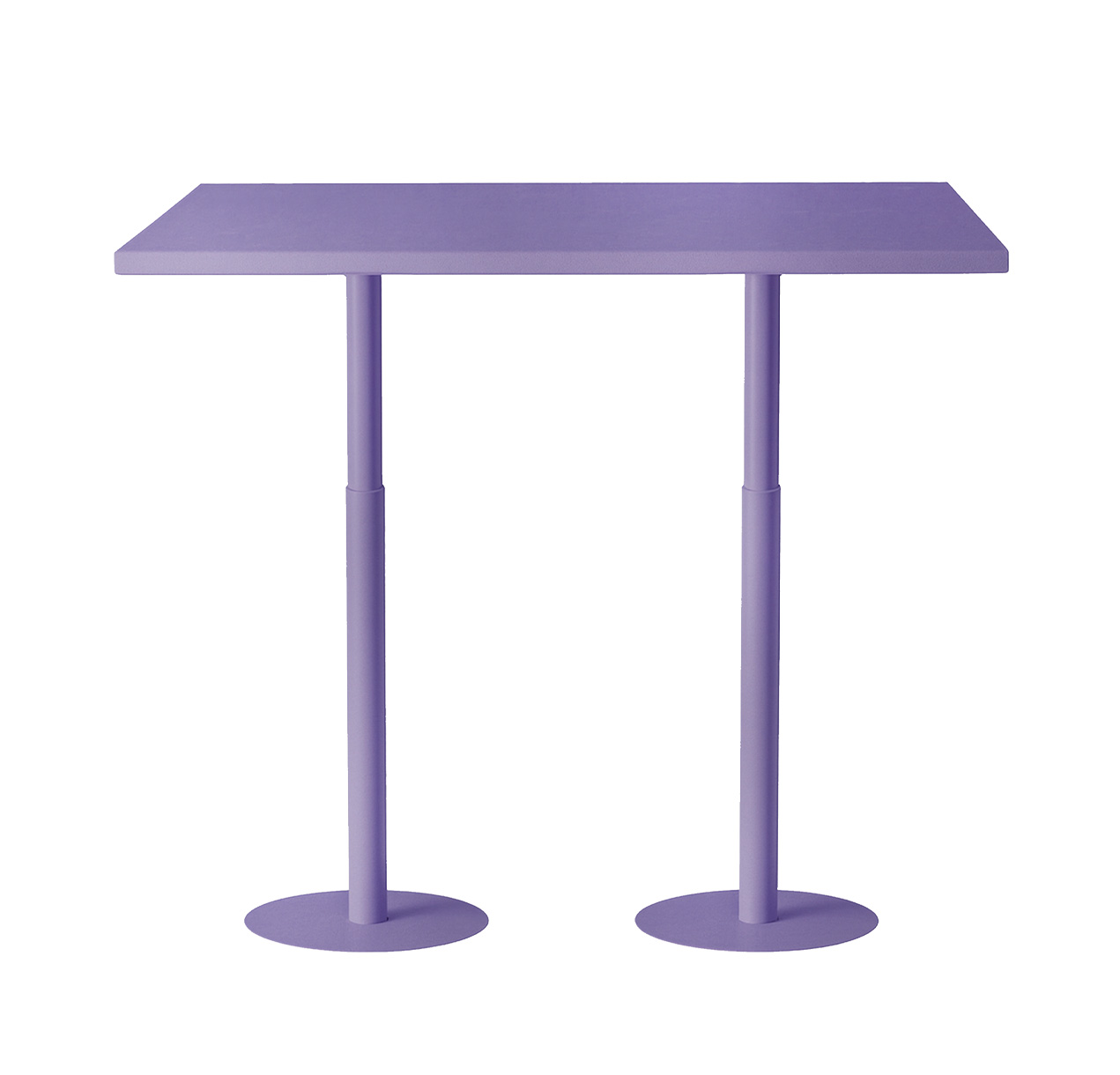 Стол коктейльный, Twist Rectangle M, violet ice cream+pale orchid (телескопические ноги)  - Фото миниатюра 1