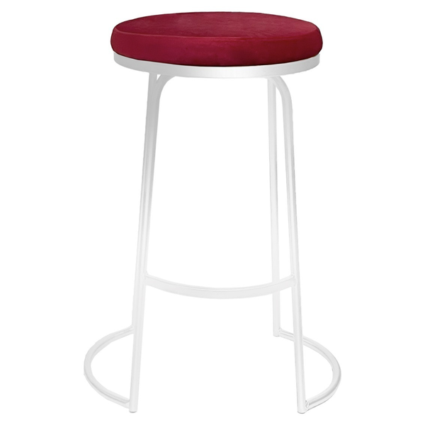 Стул барный Модерн Сэддл Бордовый + белый, перекрас 