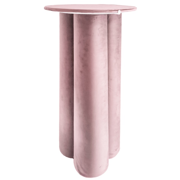 Коктейльный стол Сквош светло-розовый велюр