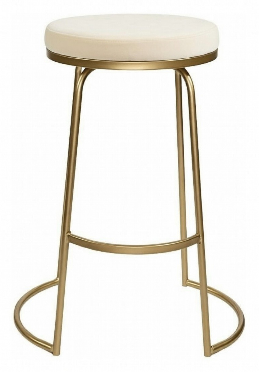 Стул барный Модерн Сэддл Кремовый бисквит (любой оттенок каркаса)