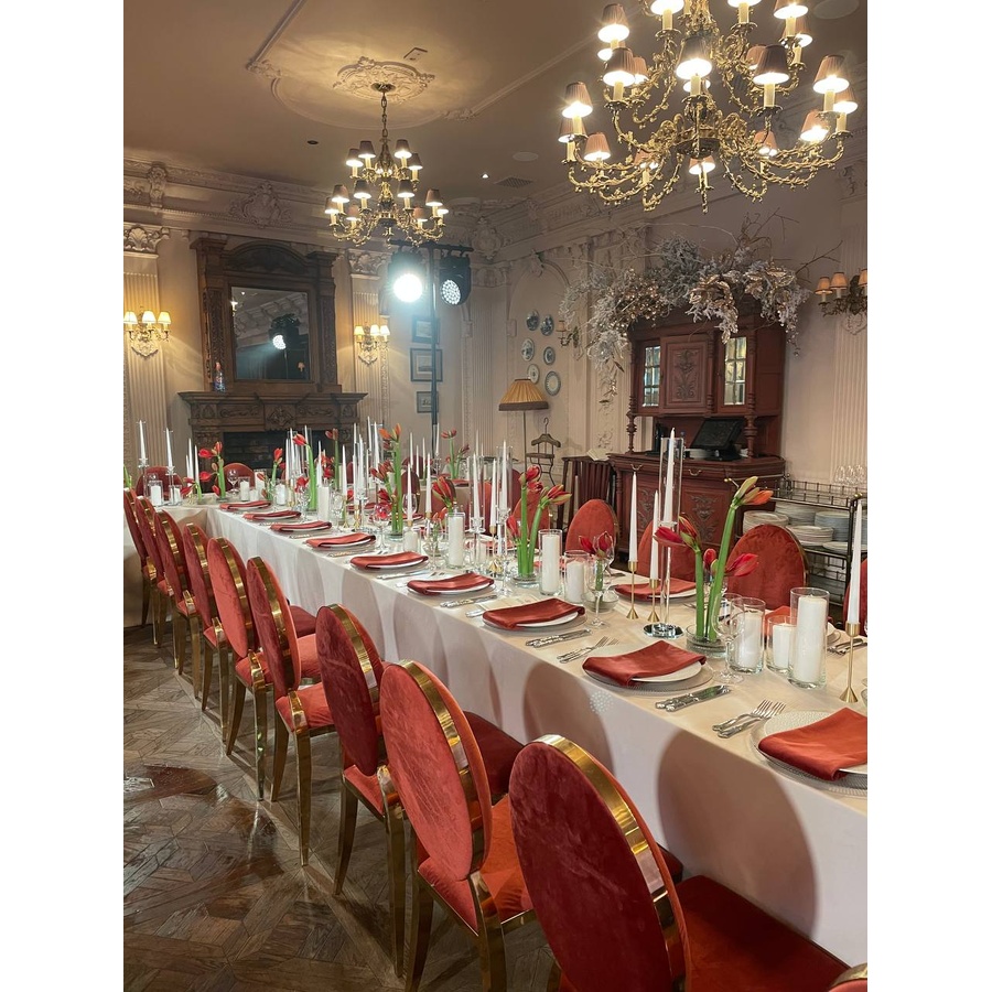 Стул Вашингтон Золото, велюр терракотовый - Фото миниатюра 6