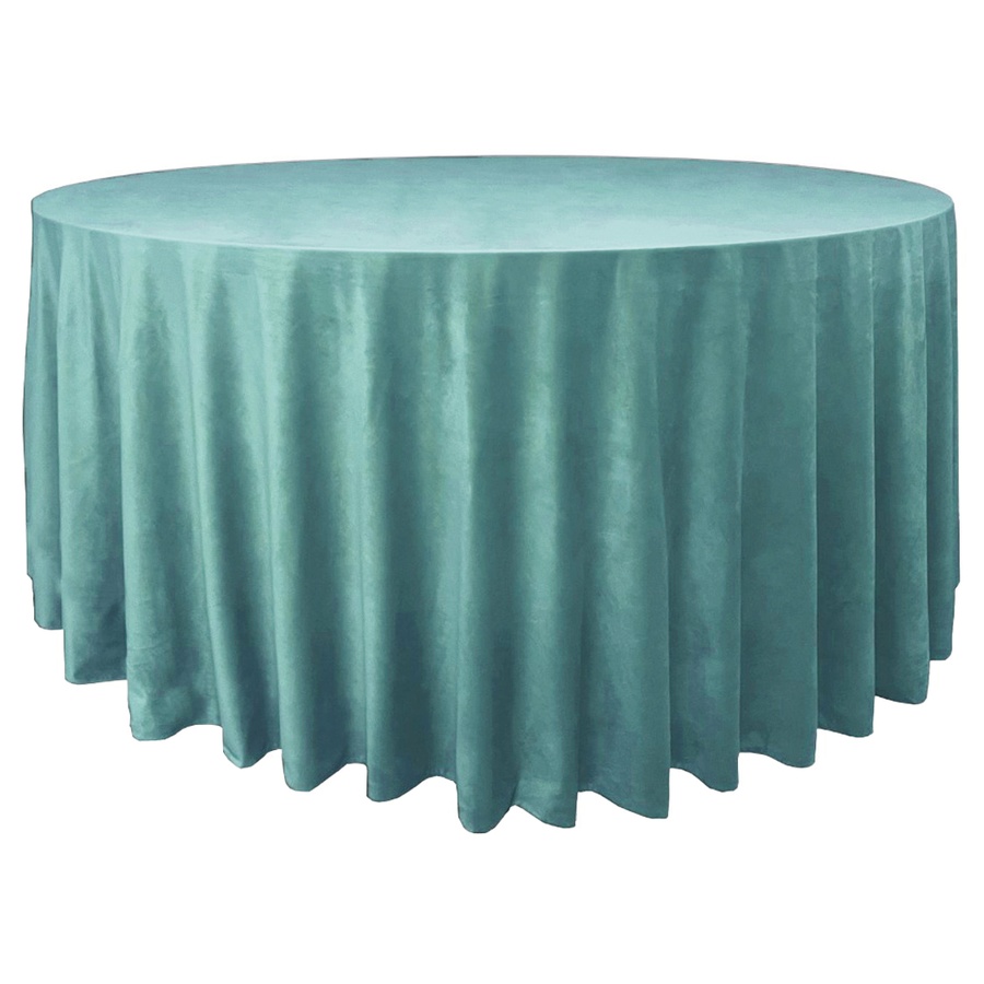 Скатерть велюр, круглая, тиффани - Фото миниатюра 1