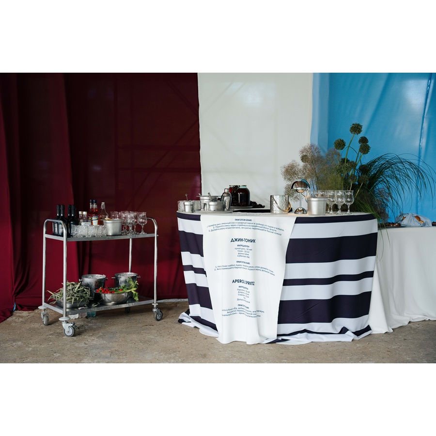 Стол коктейльный Twist Serpent M, Рафаэлло + Milky Way (телескопические ноги) - Фото миниатюра 9