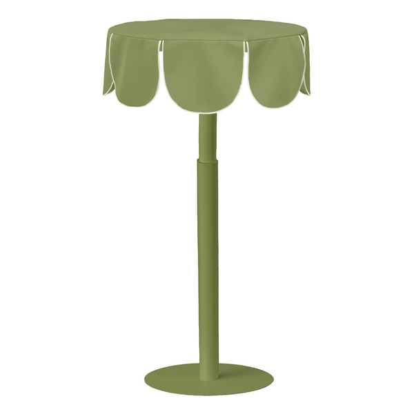 Стол "Yes, Caap" Twist Circle, фисташковое пралине + лесная поляна, велюр (телескопическая нога) 