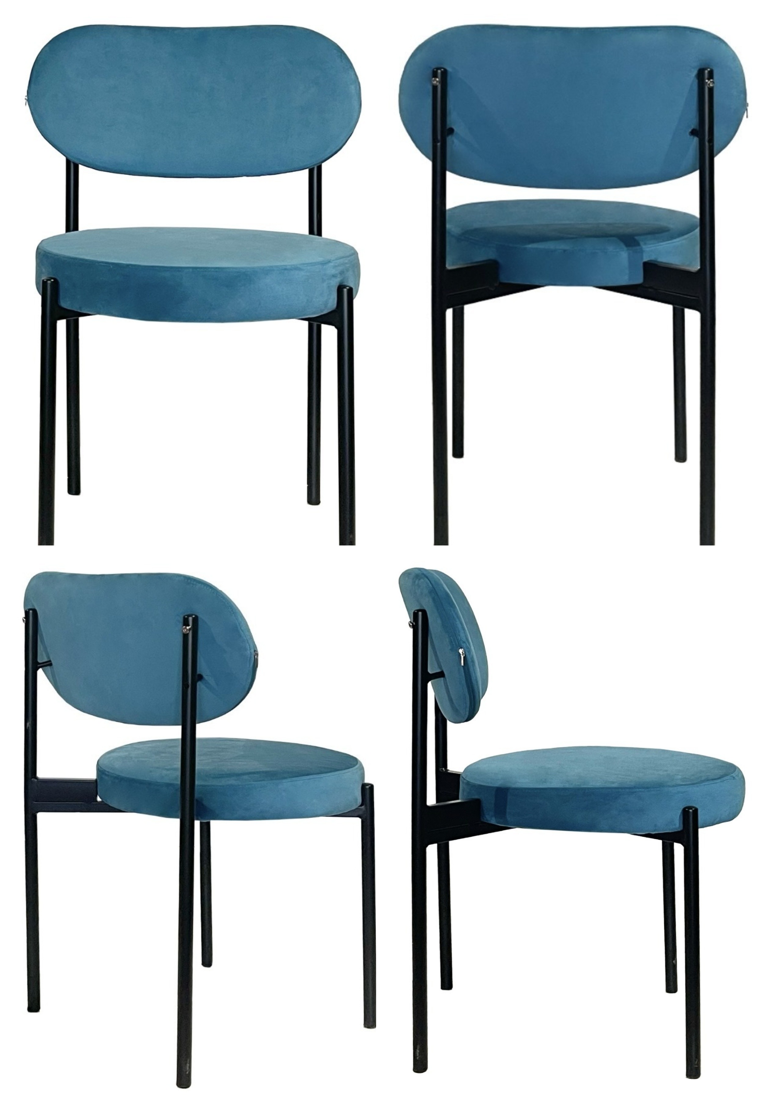 Стул Модерн Черный, Морская волна