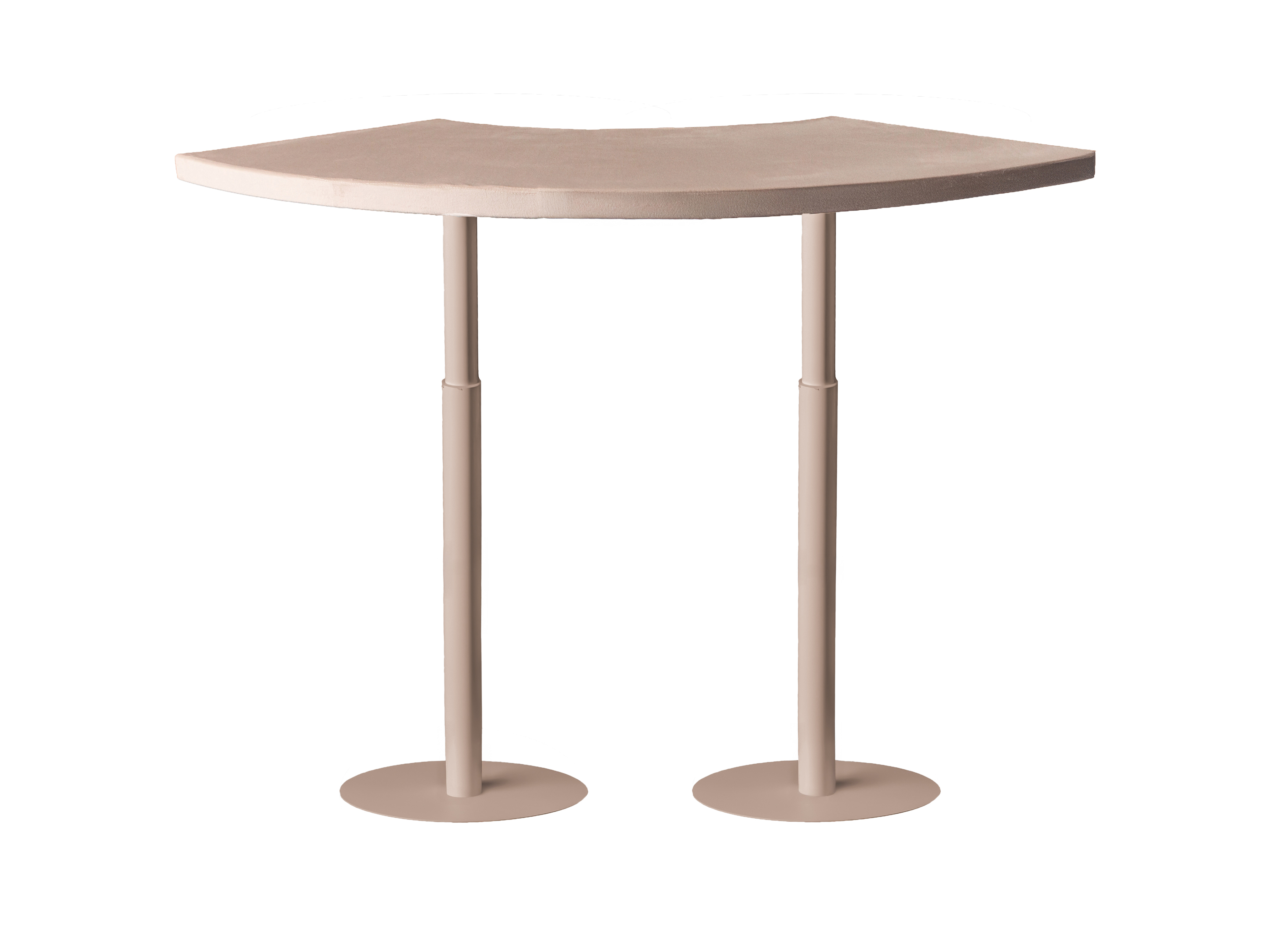 Стол коктейльный Твист Змейка С, Кремовый бисквит (телескопические ноги)