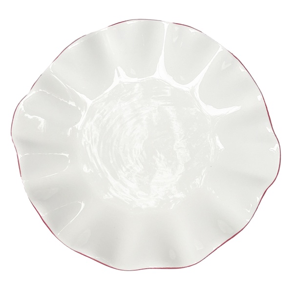 Сервировочная тарелка Lotus red rim  - Фото 1