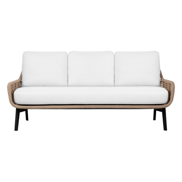 Диван трехместный The One белоснежный велюр