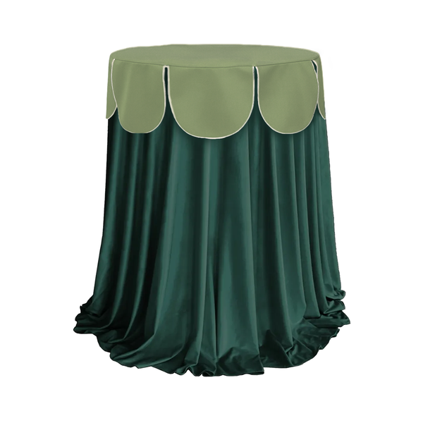 Стол "Yes, caap!' Tavola, лесная поляна + изумрудная скатерть, велюр