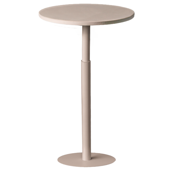 Стол коктейльный Twist Circle, Кремовый бисквит (телескопическая нога) 