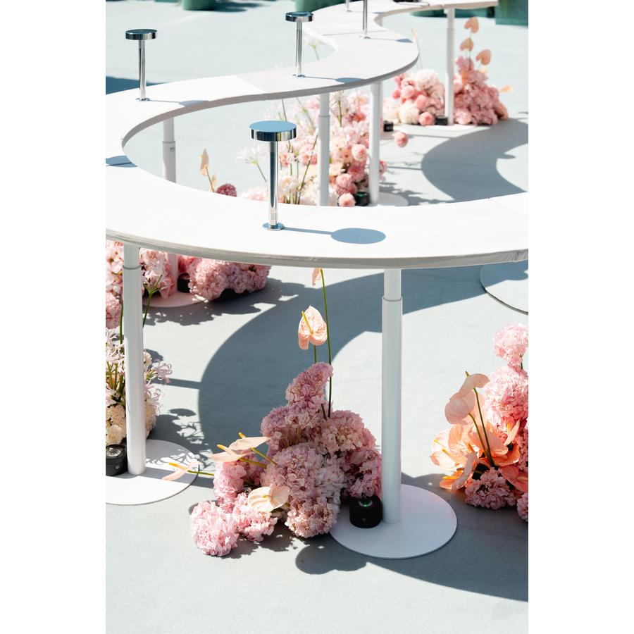 Стол коктейльный Twist Serpent M, Рафаэлло + Кремовый бисквит  (телескопические ноги) - Фото миниатюра 6