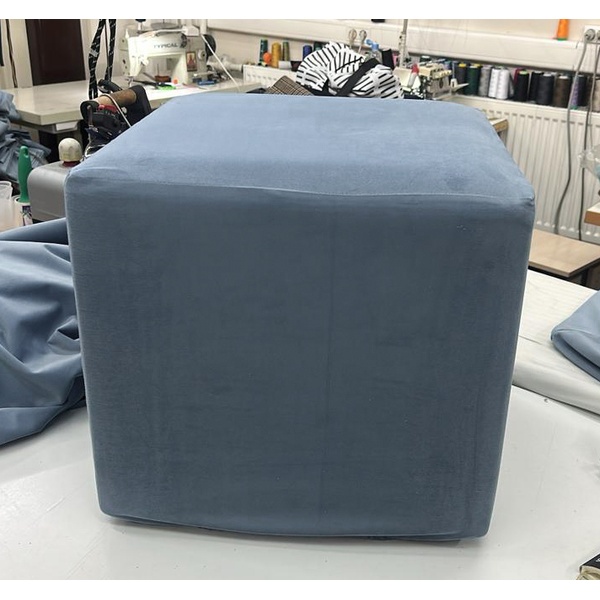 Пуф квадратный, велюр, Blue - Фото 3