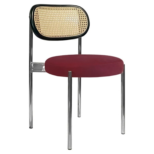 Стул Modern Silver, Black Rotango + Bordeaux