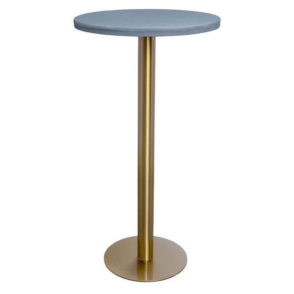 Стол коктейльный Твист Круглый, Золото + серо-голубой
