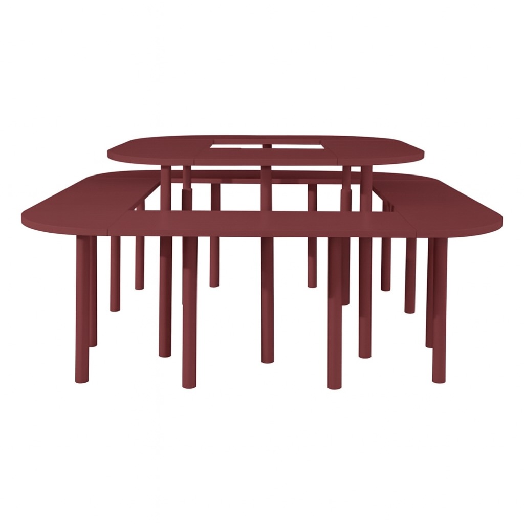 Стол коктейльный Твист Прямоугольный М, пьяная вишня (телескопическая нога)