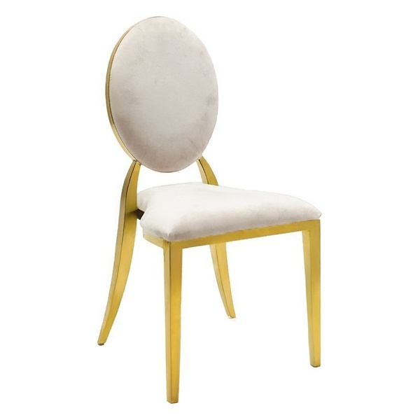 Стул Вашингтон Золото, велюр белый - изображение 1
