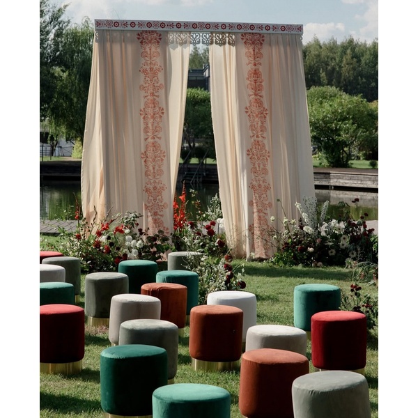 Пуф Gold, изумрудный велюр - Фото 3