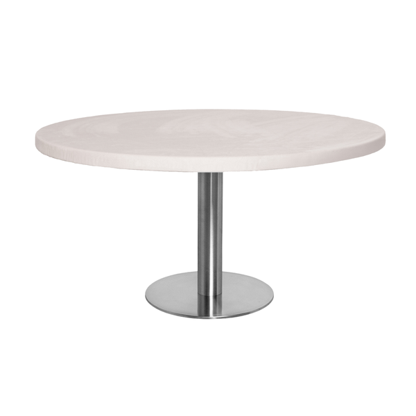 Стол Твист Круглый 43см, Серебро + столешница, 90 см Млечный путь