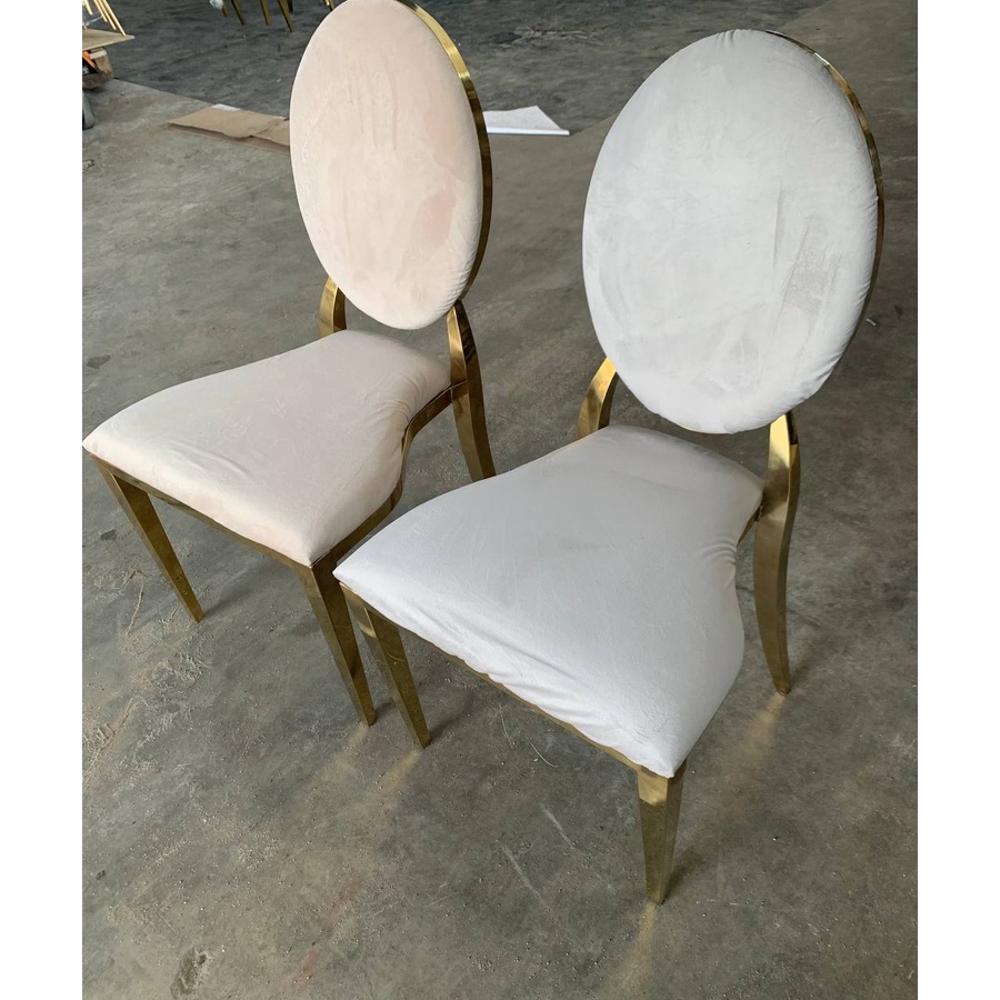 Стул Washington Gold, велюр светло-серый - Фото миниатюра 2