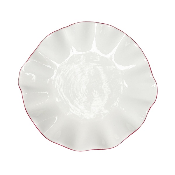 Порционная тарелка Lotus red rim M  - Фото 1