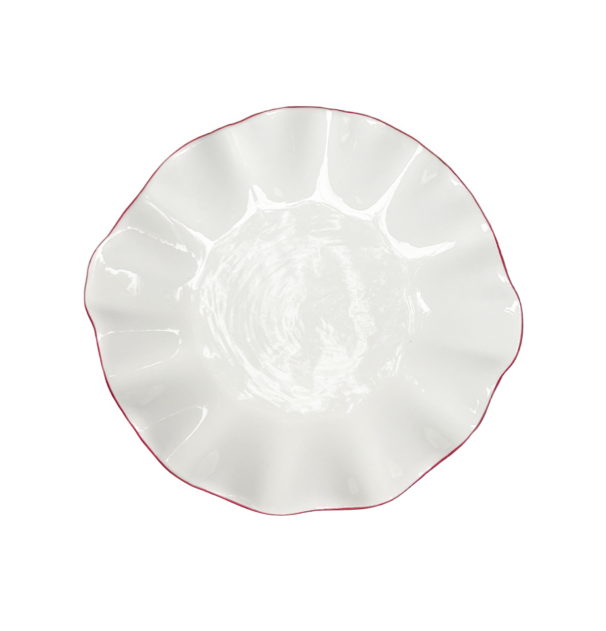 Порционная тарелка Lotus red rim S  - Фото миниатюра 1