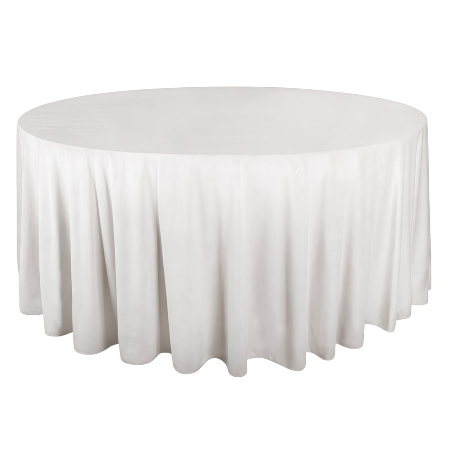 Скатерть круглая бархат "Альпийский снег" - Фото миниатюра 1