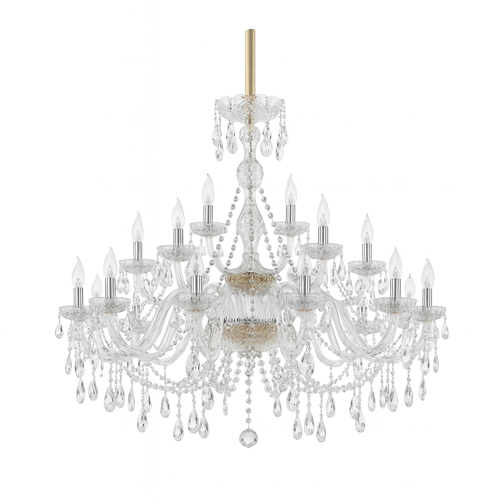 Люстра "Хрусталь серебро" 90 см