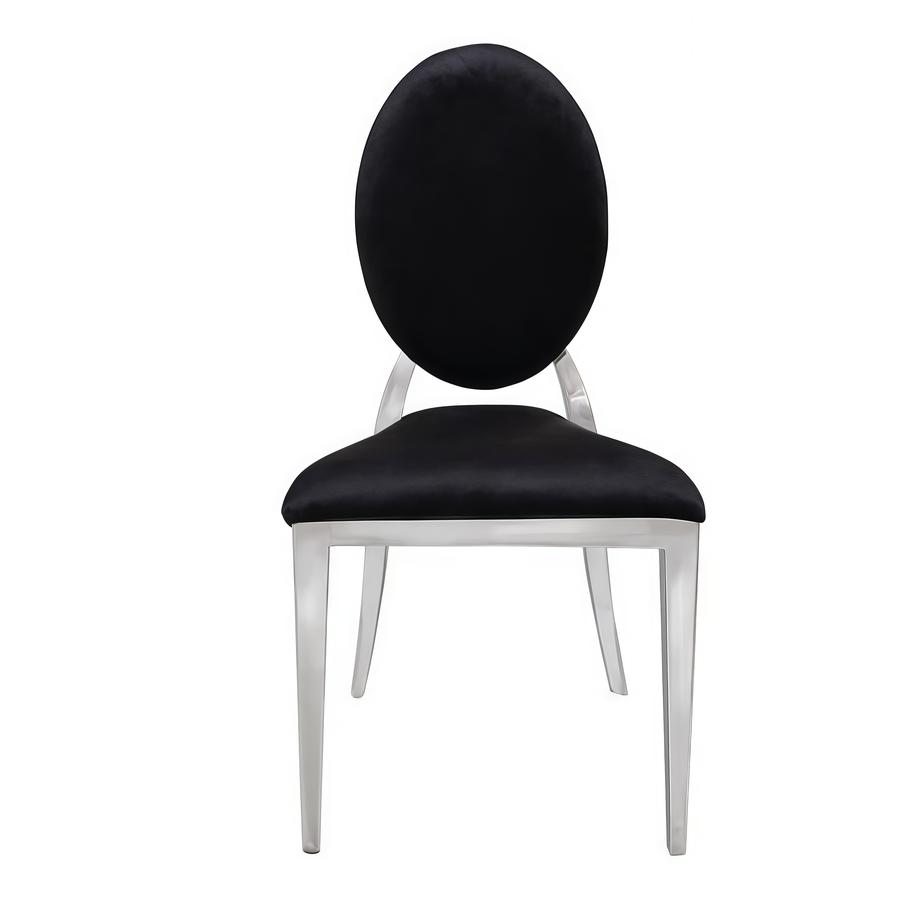 Стул «Вашингтон» серебро, черный бархат - Фото миниатюра 2