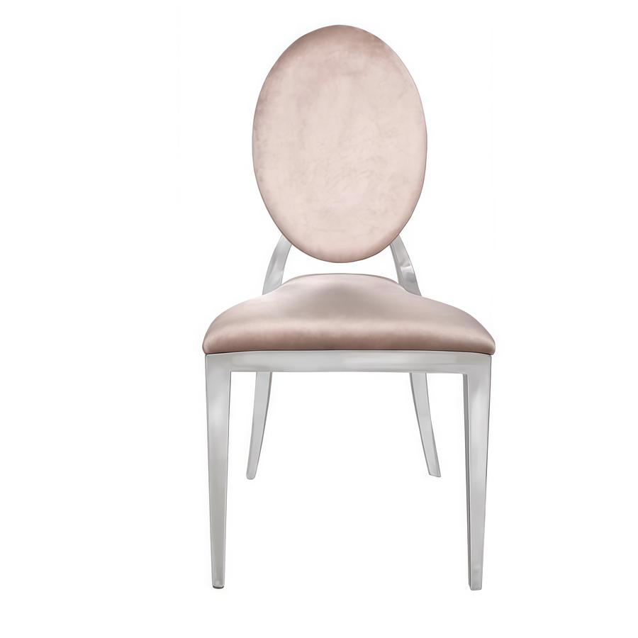 Стул «Вашингтон» серебро, бежевый бархат - Фото миниатюра 2