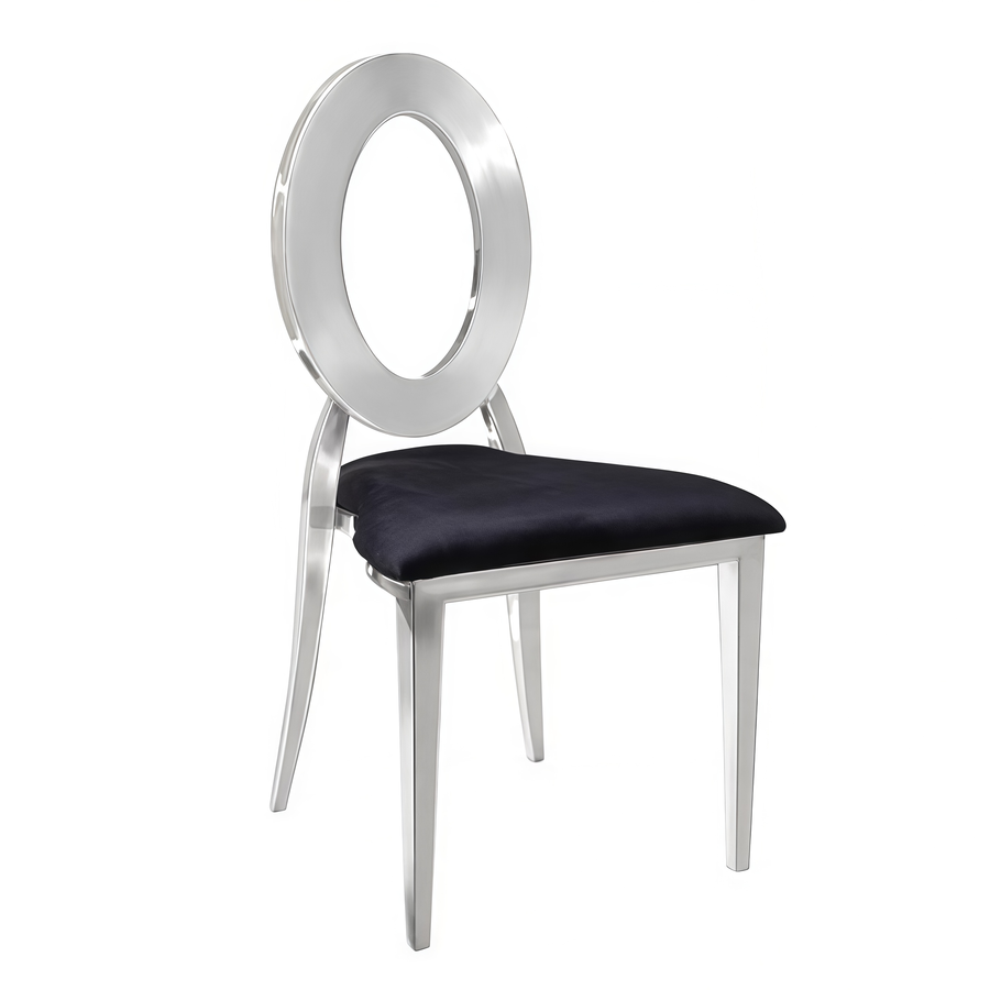 Стул «Element» серебро, черный бархат - Фото миниатюра 1