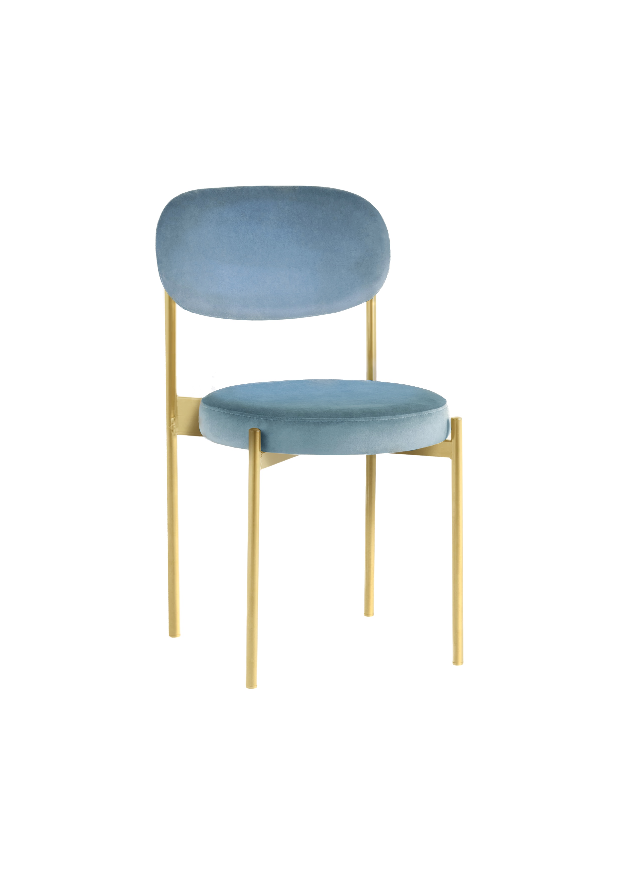 Стул Monaco золото голубой - Фото миниатюра 1