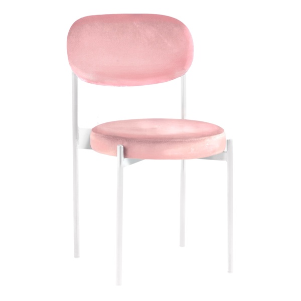 Стул Monaco белый розовый - Фото 1