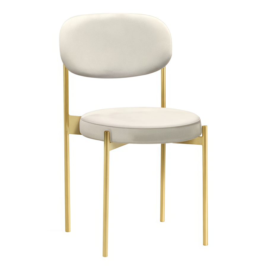 Стул Monaco золото бежевая кожа - Фото миниатюра 1