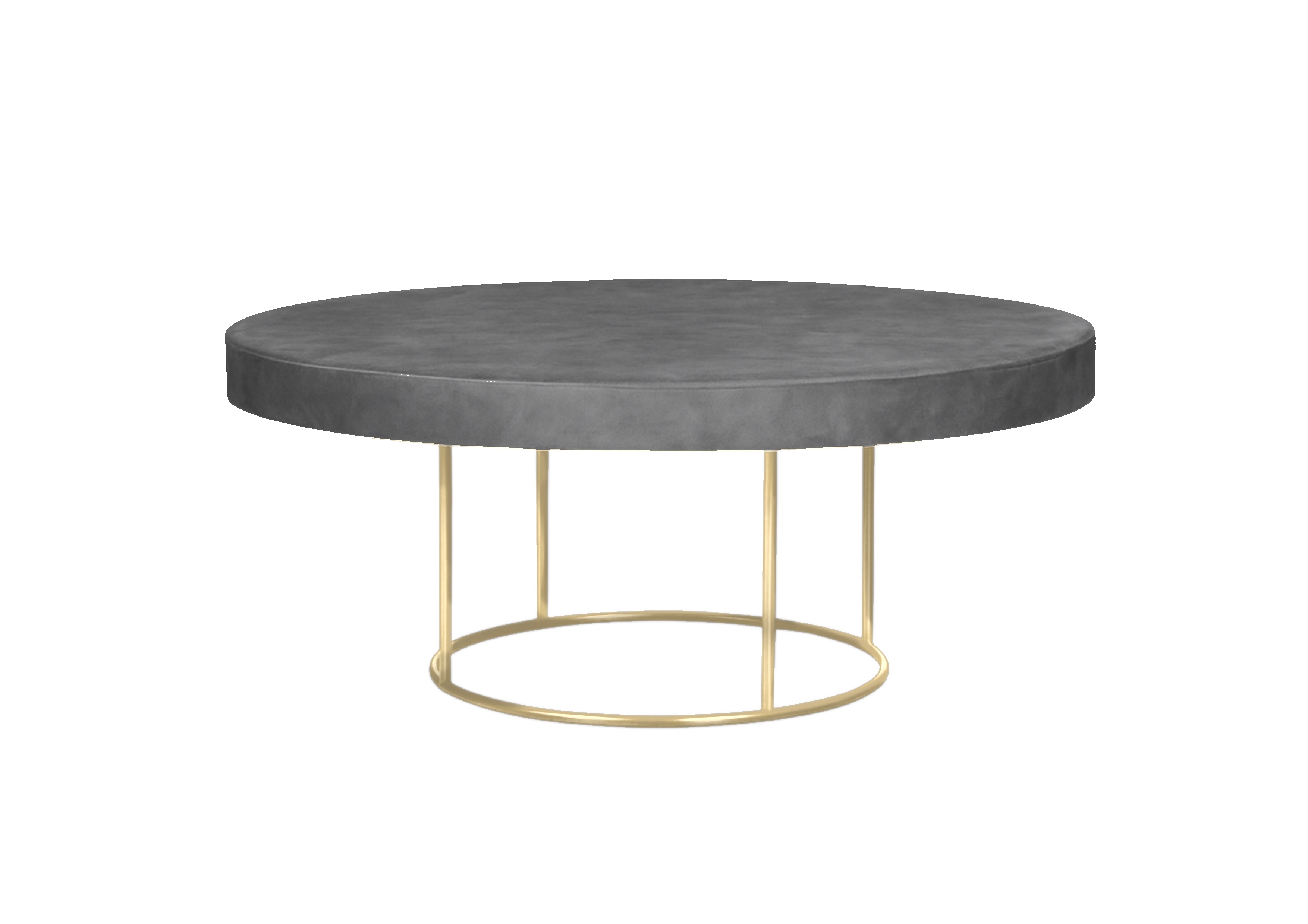 Стол "Loft" круглый золото, серый  - Фото миниатюра 1