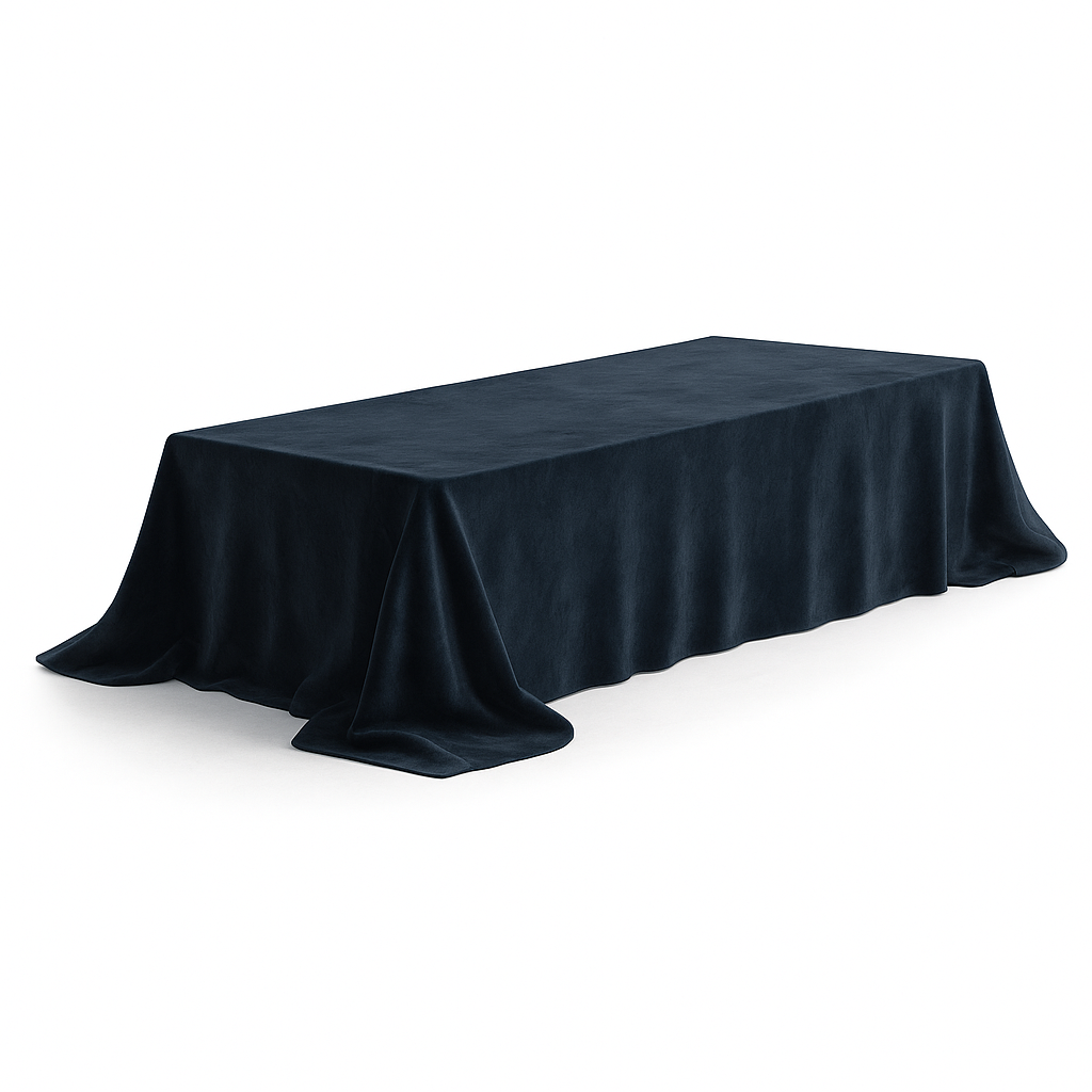 Скатерть прямоугольная XL бархат"Total black"