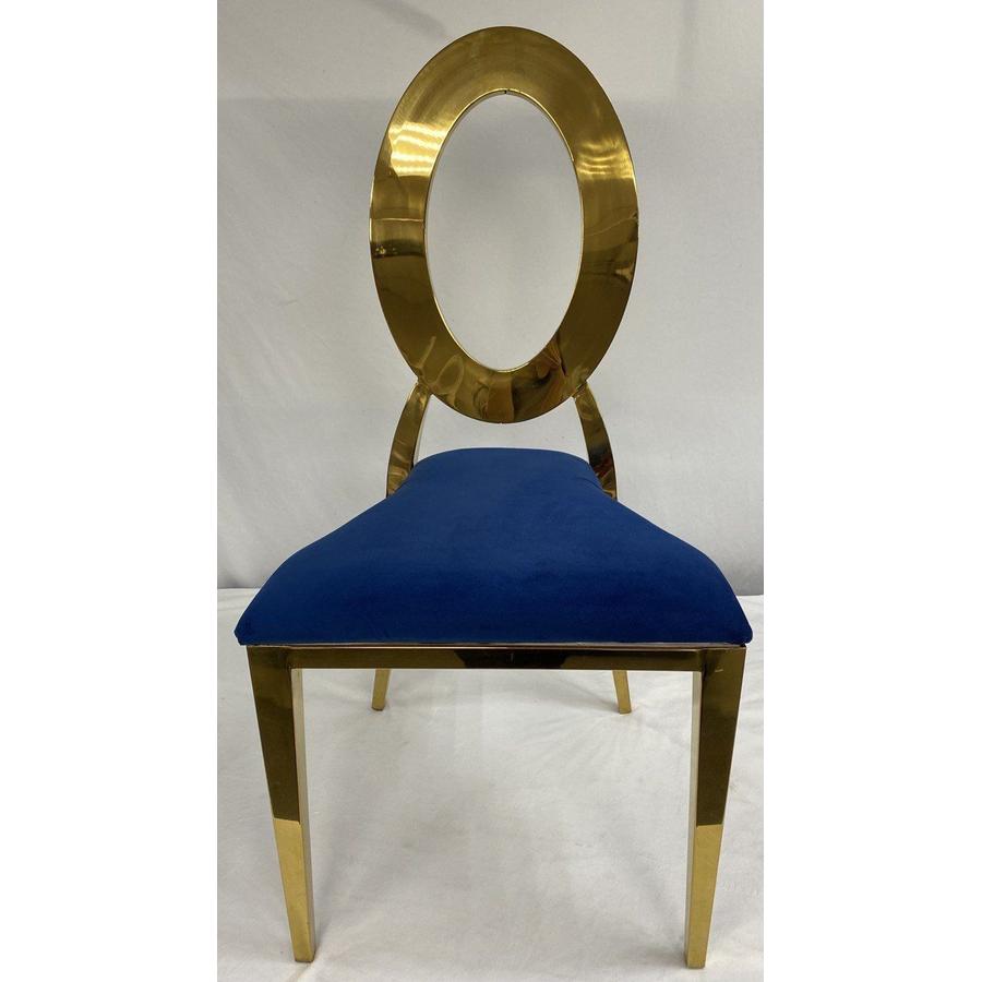 Стул «Element» золото, синий бархат - Фото миниатюра 3