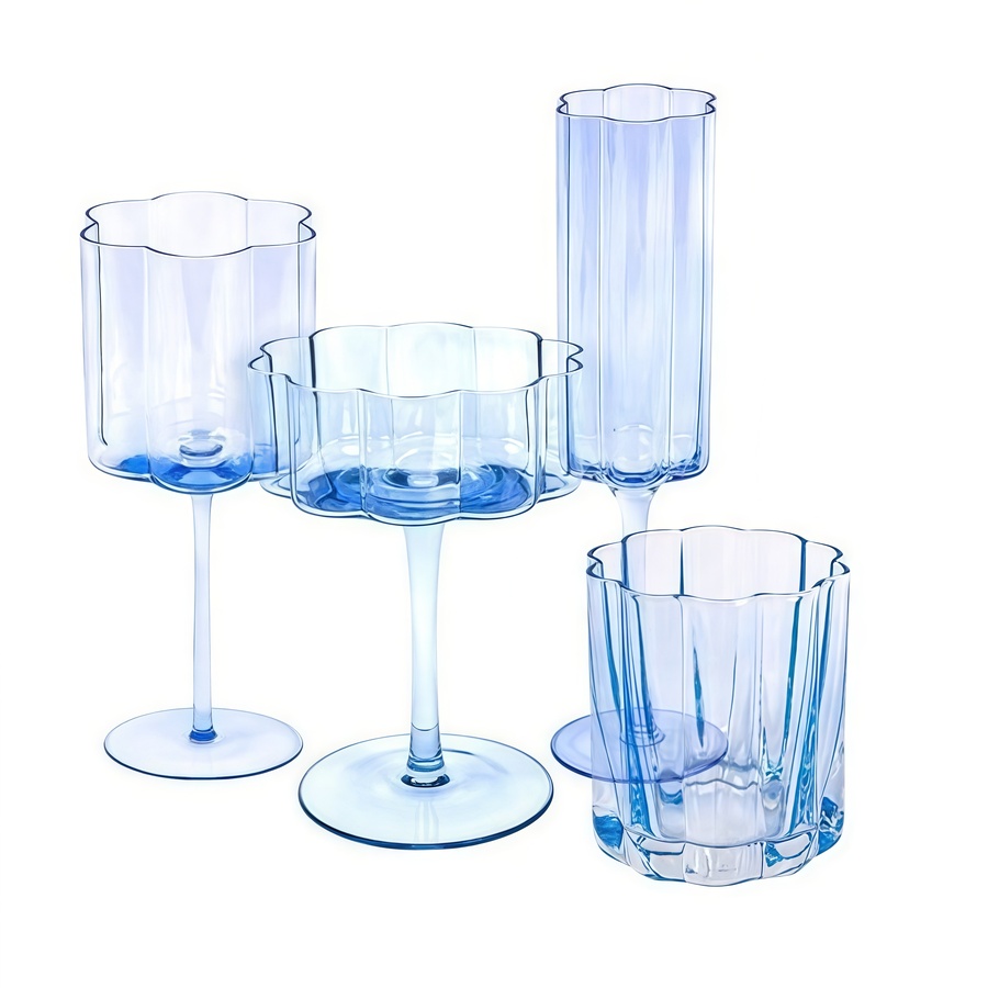 Набор бокалов "Floral" небесно-голубой - Фото основное 1