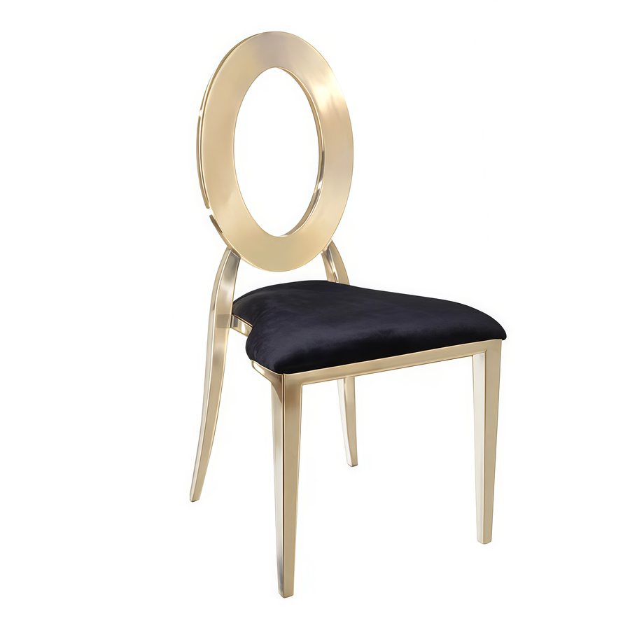 Стул «Element» золото, черный бархат - Фото миниатюра 1