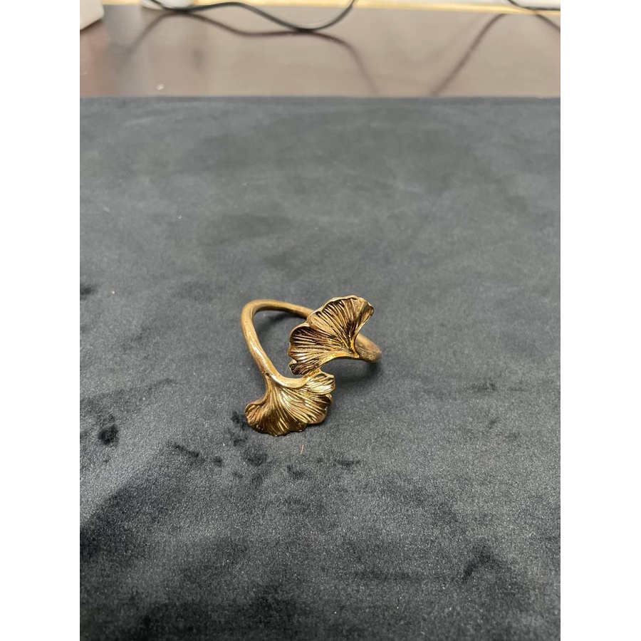 Кольцо для салфеток "Клевер" золото - Фото миниатюра 2