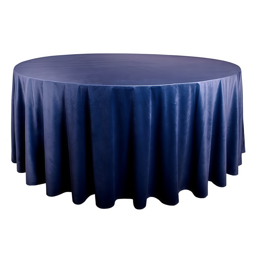 Скатерть круглая бархат чернильная - Фото основное 1