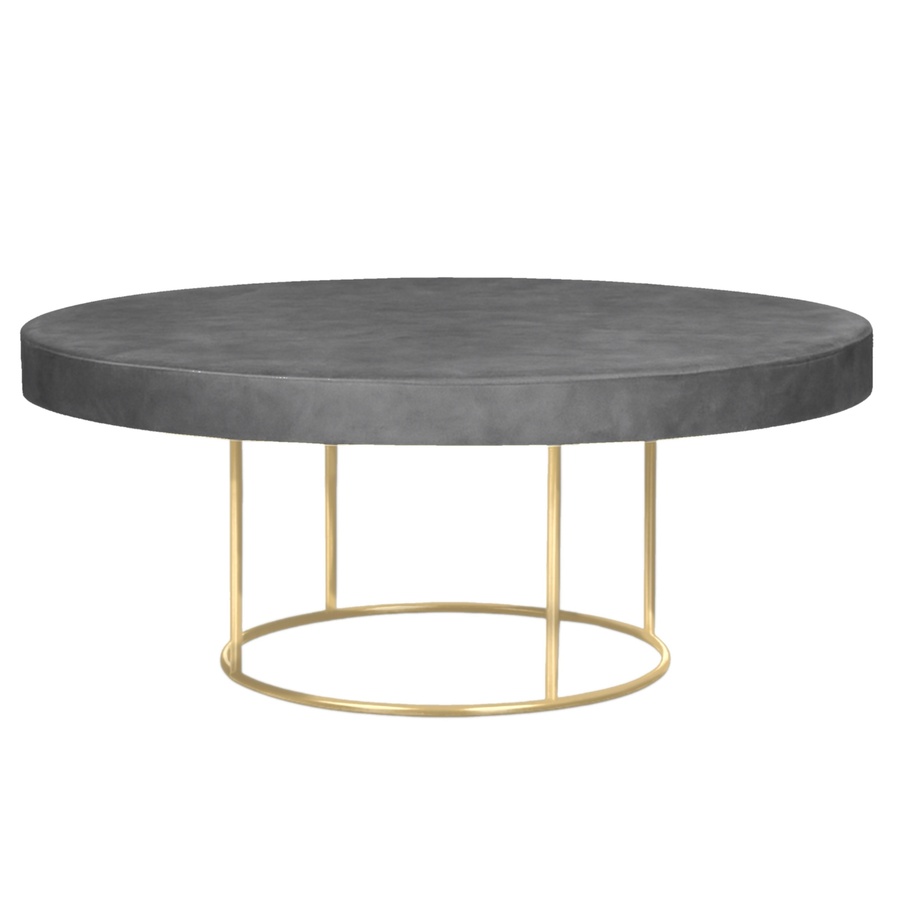 Стол "Loft" круглый золото, серый - Фото основное 1