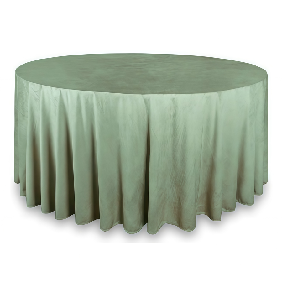 Скатерть круглая бархат травяная - Фото основное 1